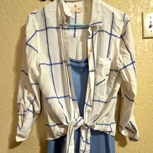Love tree dress with white/blue bonus shirt